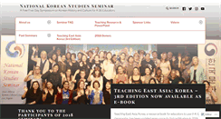 Desktop Screenshot of nationalkoreanstudies.com