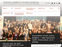 Tablet Screenshot of nationalkoreanstudies.com